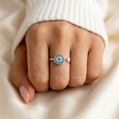 A Mi Hija - Anillo Ojo de la Suerte | Antiestés Giratorio | Ajustable
